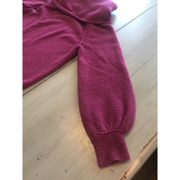 Free People Magic Orchid Echo Beach Oversized Cowl Neck Pullover Sweater Wool XS - Picture 3 of 11